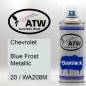 Preview: Chevrolet, Blue Frost Metallic, 20 / WA208M: 400ml Sprühdose, von ATW Autoteile West.